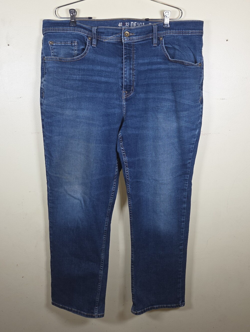 Devil-Dog Dungarees Jeans Men's 40x32 Relaxed Straight Dark Blue Denim